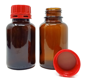 250ml Packfill® - Wide Mouth Amber Glass Chemicals Bottle - Powder
