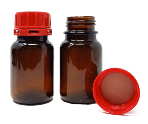 125ml Packfill® - Wide Mouth Amber Glass Chemicals Bottle - Powder