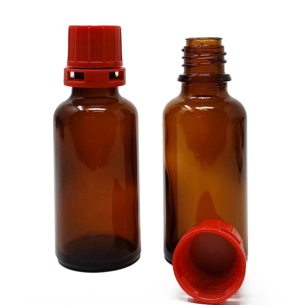 50ml Packfill® - Narrow Mouth Amber Glass Chemical Bottle - Liquid