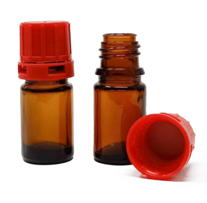 10ml Packfill® - Narrow Mouth Amber Glass Chemical Bottle - Liquid
